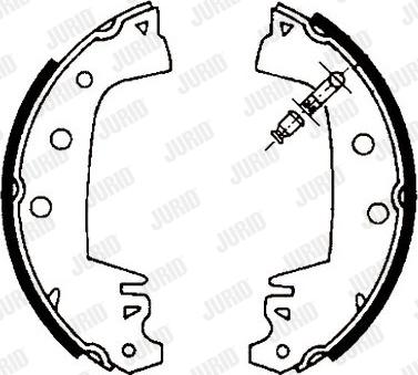 Jurid 361211J - Brake Shoe Set www.autospares.lv