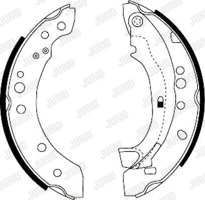 Jurid 362409J - Brake Shoe Set www.autospares.lv