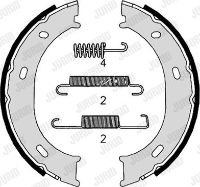 Jurid 362609J - Bremžu loku kompl., Stāvbremze www.autospares.lv