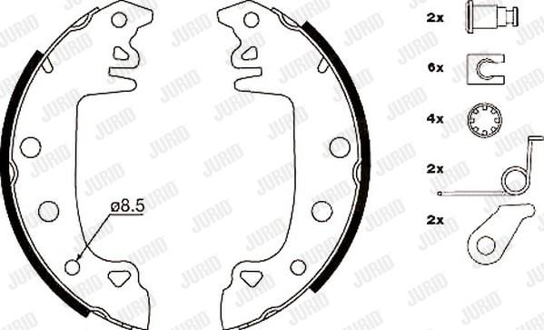 Jurid 362303J - Brake Shoe Set www.autospares.lv