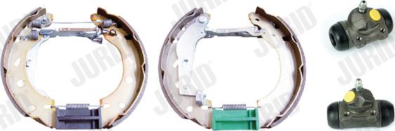 Jurid 381474J - Комплект тормозных колодок, барабанные www.autospares.lv