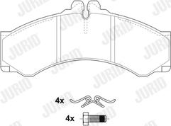 Jurid 2907609560 - Тормозные колодки, дисковые, комплект www.autospares.lv