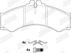 Jurid 2907604530 - Тормозные колодки, дисковые, комплект www.autospares.lv