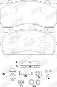 Jurid 2914809560 - Brake Pad Set, disc brake www.autospares.lv