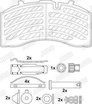 Jurid 2915805390 - Bremžu uzliku kompl., Disku bremzes www.autospares.lv