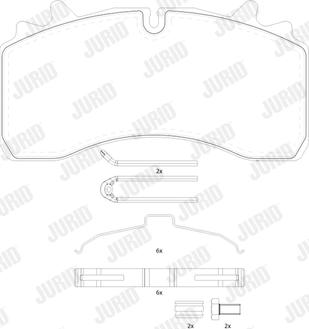 Jurid 2916205390 - Bremžu uzliku kompl., Disku bremzes www.autospares.lv