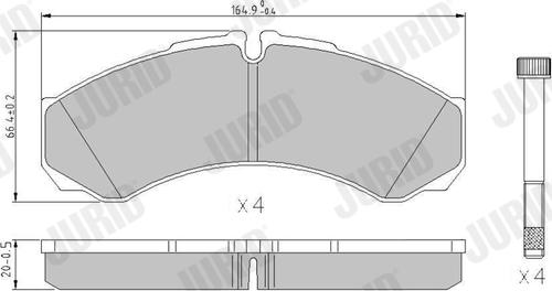 Jurid 2912109561 - Brake Pad Set, disc brake www.autospares.lv