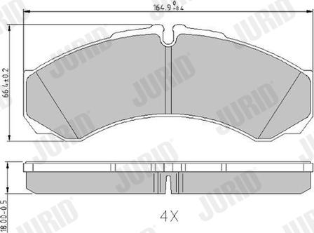 Jurid 2912114530 - Brake Pad Set, disc brake www.autospares.lv