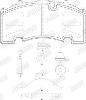 Jurid 2926405390 - Bremžu uzliku kompl., Disku bremzes www.autospares.lv