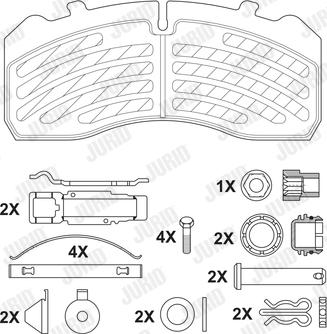 Jurid 2921305390 - Brake Pad Set, disc brake www.autospares.lv