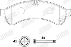 Jurid 2923109560 - Тормозные колодки, дисковые, комплект www.autospares.lv