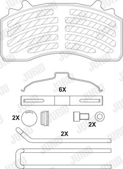 Jurid 2922305390 - Bremžu uzliku kompl., Disku bremzes www.autospares.lv