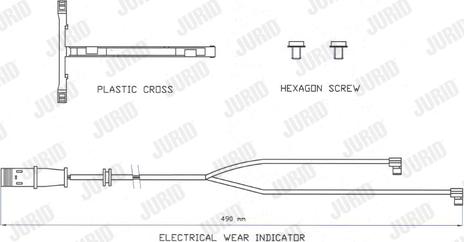 Jurid FAI182 - Indikators, Bremžu uzliku nodilums www.autospares.lv