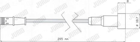 Jurid FAI205 - Indikators, Bremžu uzliku nodilums www.autospares.lv