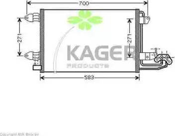 Kager 945406 - Kondensators, Gaisa kond. sistēma www.autospares.lv