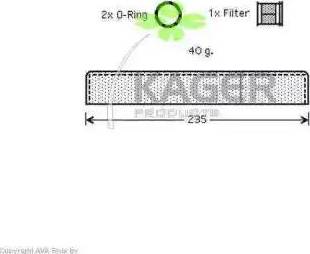 Kager 94-5619 - Sausinātājs, Kondicionieris www.autospares.lv