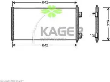 Kager 945115 - Kondensators, Gaisa kond. sistēma www.autospares.lv