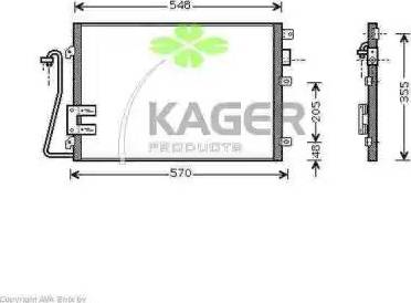 Kager 945323 - Kondensators, Gaisa kond. sistēma www.autospares.lv