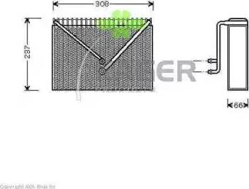 Kager 94-5748 - Iztvaikotājs, Gaisa kondicionēšanas sistēma www.autospares.lv