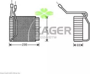 Kager 945743 - Iztvaikotājs, Gaisa kondicionēšanas sistēma www.autospares.lv