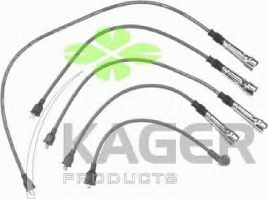 Kager 64-0087 - Augstsprieguma vadu komplekts www.autospares.lv