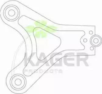 Kager 87-1492 - Сайлентблок, рычаг подвески колеса www.autospares.lv