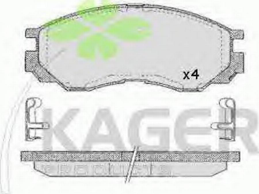 Kager 35-0494 - Bremžu uzliku kompl., Disku bremzes www.autospares.lv