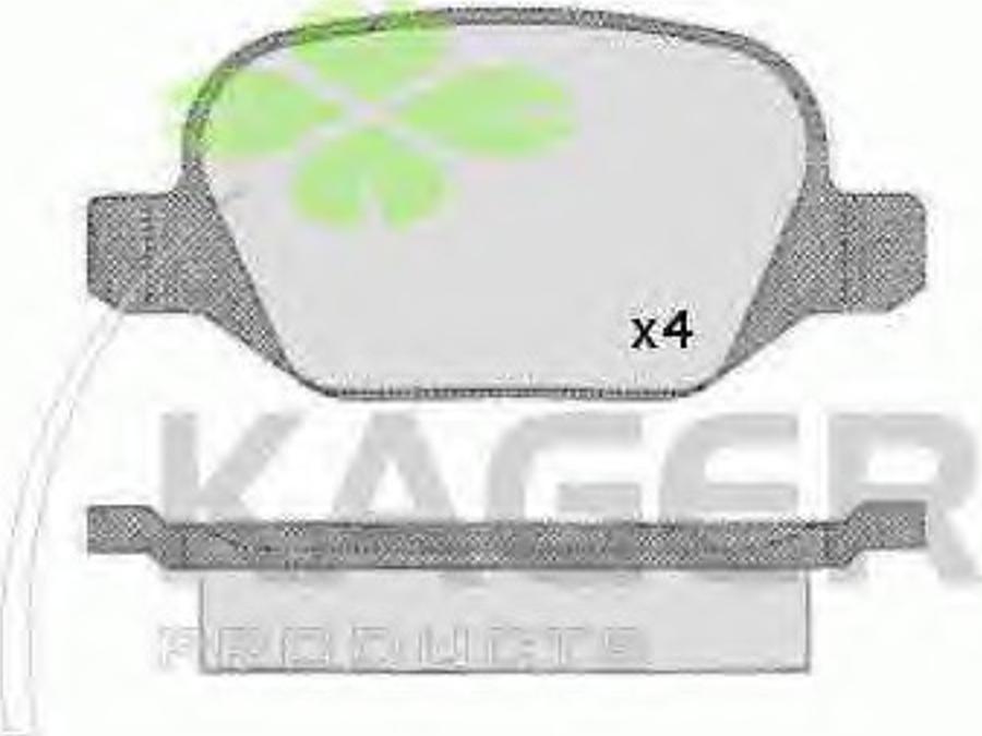 Kager 35-0490 - Bremžu uzliku kompl., Disku bremzes www.autospares.lv