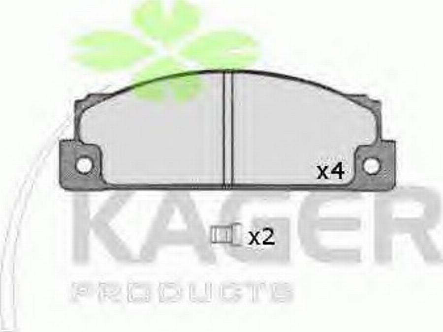 Kager 35-0448 - Bremžu uzliku kompl., Disku bremzes www.autospares.lv