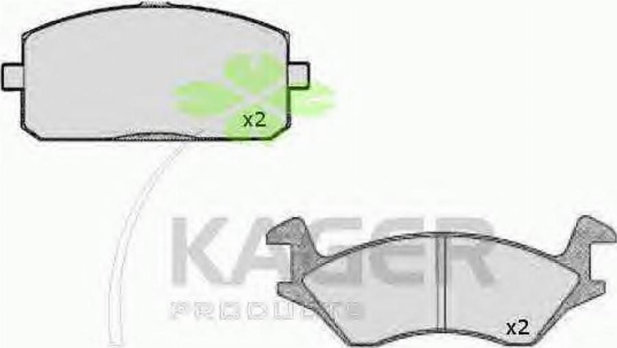 Kager 35-0457 - Brake Pad Set, disc brake www.autospares.lv