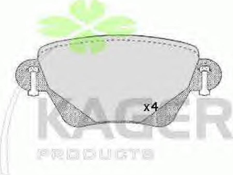 Kager 35-0463 - Brake Pad Set, disc brake www.autospares.lv