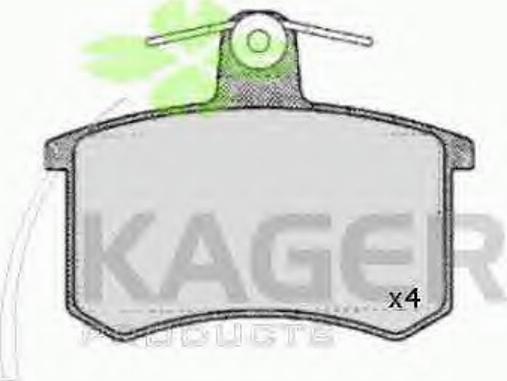 Kager 35-0413 - Тормозные колодки, дисковые, комплект www.autospares.lv