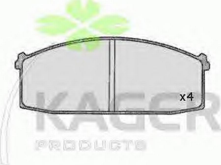 Kager 35-0431 - Brake Pad Set, disc brake www.autospares.lv