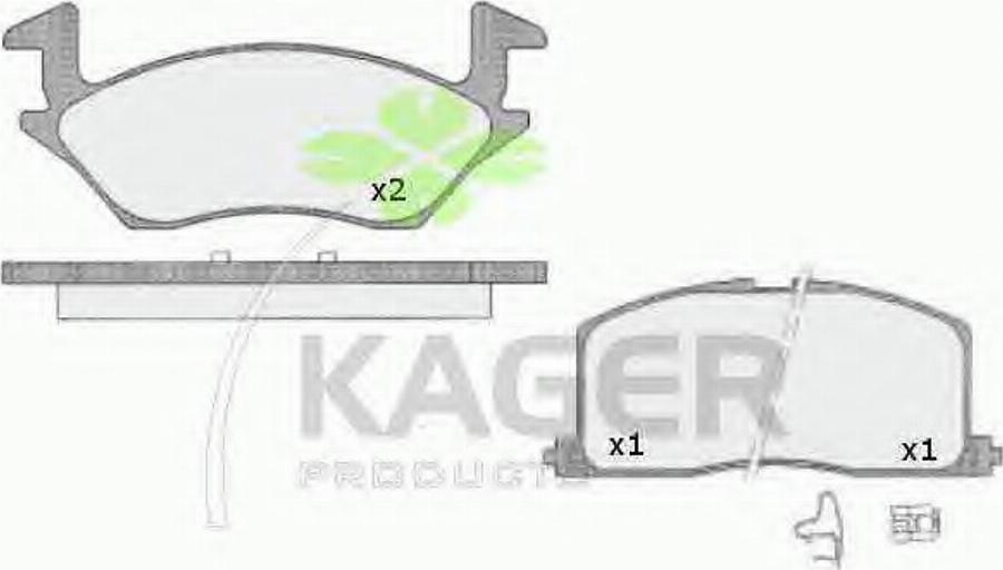 Kager 350598 - Brake Pad Set, disc brake www.autospares.lv