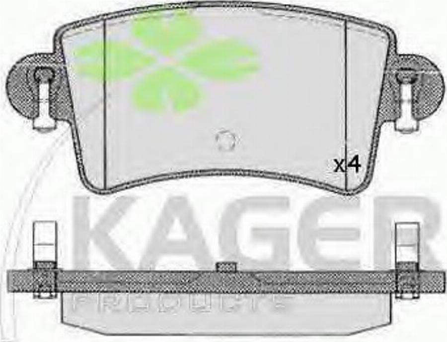 Kager 35-0549 - Bremžu uzliku kompl., Disku bremzes www.autospares.lv