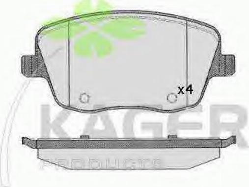 Kager 350560 - Bremžu uzliku kompl., Disku bremzes www.autospares.lv