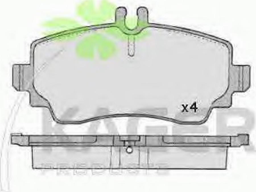 Kager 35-0506 - Bremžu uzliku kompl., Disku bremzes www.autospares.lv