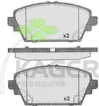 Kager 350536 - Bremžu uzliku kompl., Disku bremzes www.autospares.lv