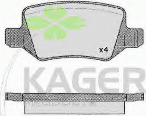 Kager 350526 - Bremžu uzliku kompl., Disku bremzes www.autospares.lv