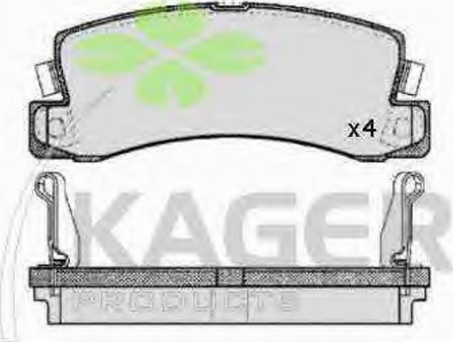 Kager 35-0655 - Bremžu uzliku kompl., Disku bremzes www.autospares.lv