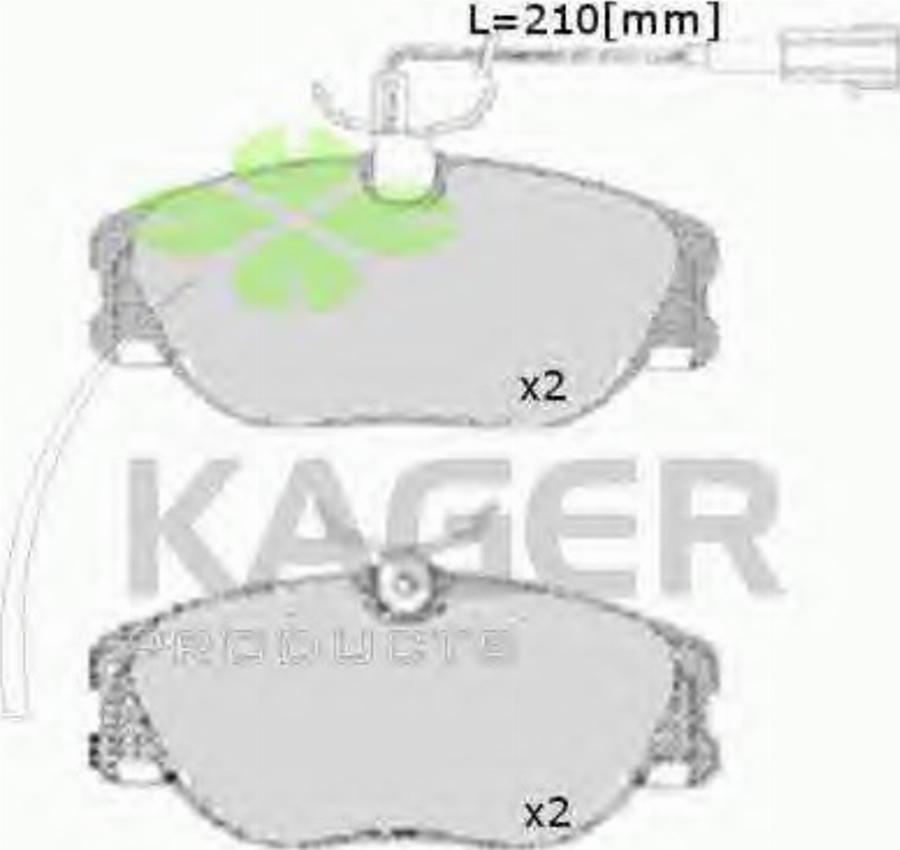 Kager 35-0688 - Brake Pad Set, disc brake www.autospares.lv