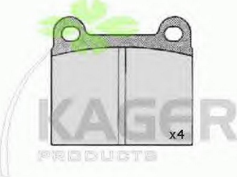 Kager 35-0044 - Bremžu uzliku kompl., Disku bremzes www.autospares.lv