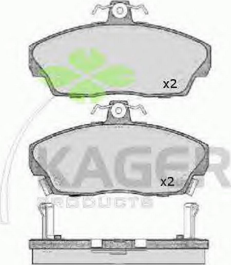 Kager 35-0068 - Brake Pad Set, disc brake www.autospares.lv