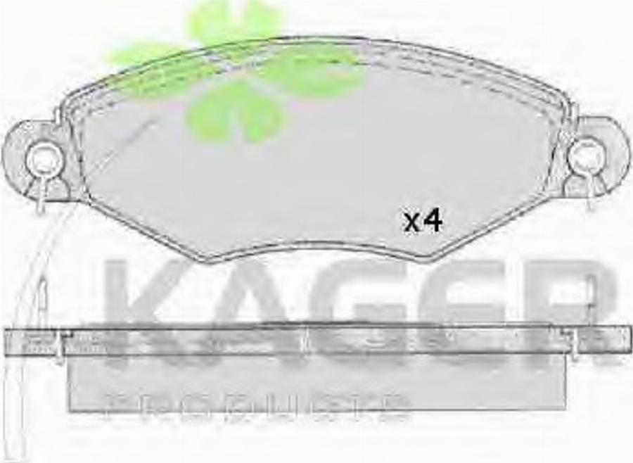 Kager 35-0062 - Bremžu uzliku kompl., Disku bremzes www.autospares.lv