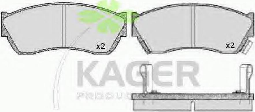 Kager 35-0009 - Bremžu uzliku kompl., Disku bremzes www.autospares.lv