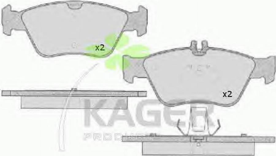 Kager 35-0018 - Bremžu uzliku kompl., Disku bremzes www.autospares.lv