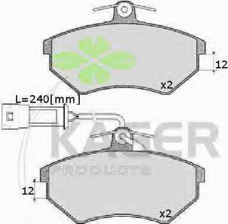 Kager 35-0080 - Тормозные колодки, дисковые, комплект www.autospares.lv