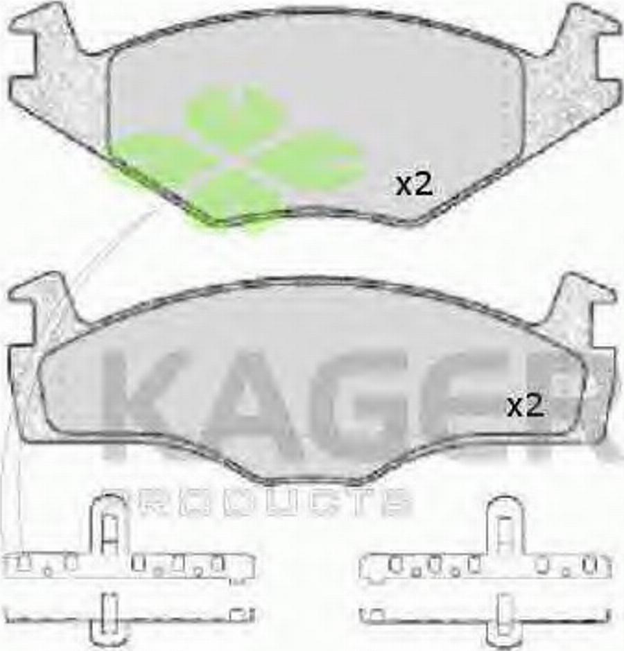 Kager 35-0032 - Тормозные колодки, дисковые, комплект www.autospares.lv