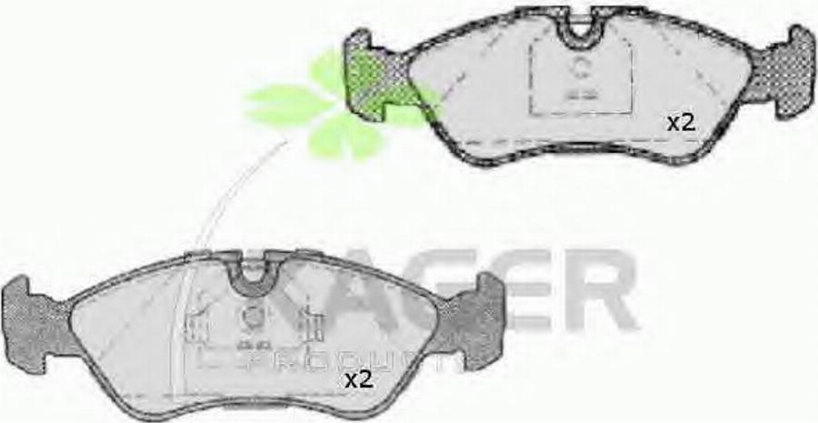 Kager 350020 - Bremžu uzliku kompl., Disku bremzes autospares.lv