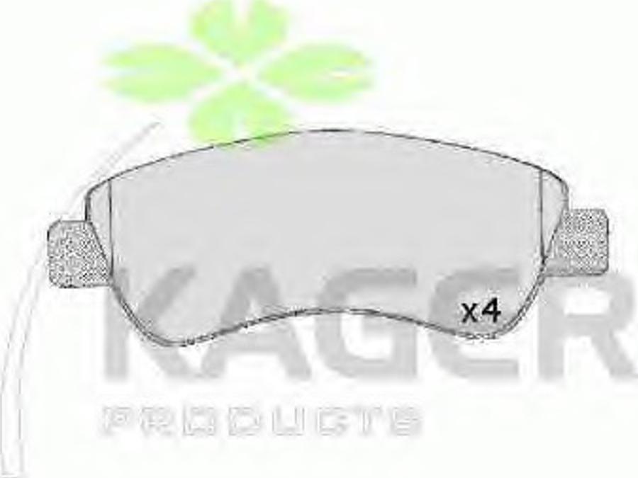 Kager 35-0077 - Тормозные колодки, дисковые, комплект www.autospares.lv